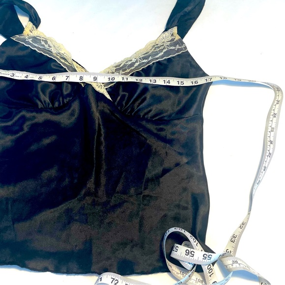 Bisou Bisou camisole, black with cream lace M - Picture 8 of 10